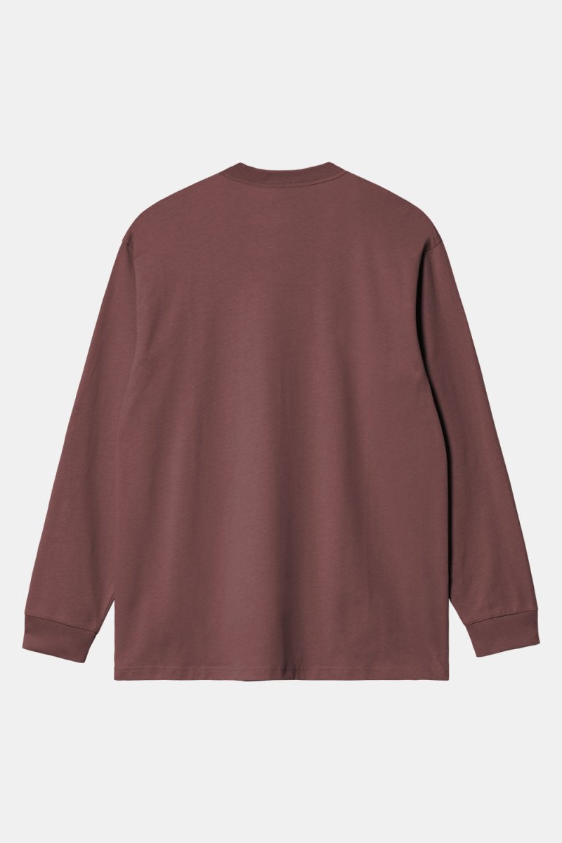 Carhartt WIP Long Sleeve Chase T-Shirt (Dusky Pink/Gold)