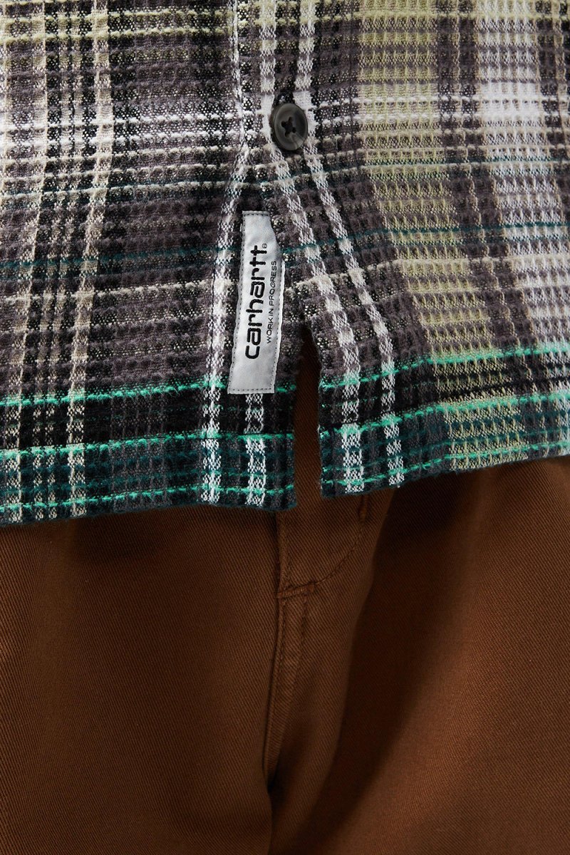 Carhartt WIP Long Sleeve Valmon Overshirt (Botanic Green) | Shirts
