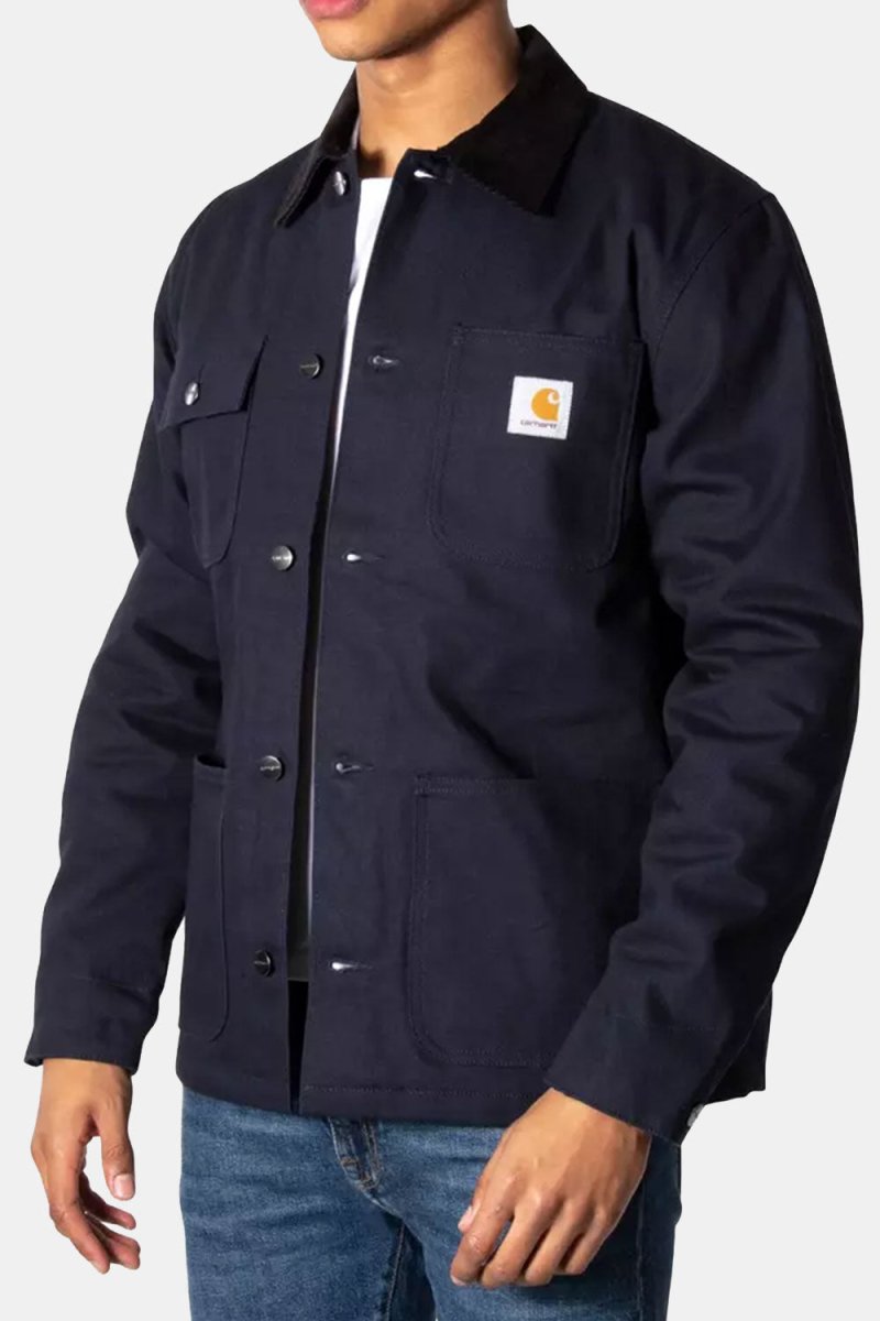 Carhartt WIP Michigan Organic Cotton Rigid Jacket (Dark Navy & Black) | Jackets