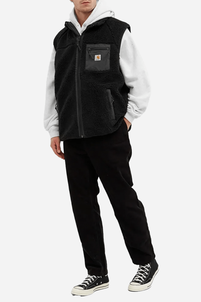Carhartt WIP Prentis Vest Liner Fleece (Black/Black) | Sweaters