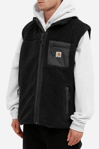 Carhartt WIP Prentis Vest Liner Fleece (Black/Black) | Sweaters