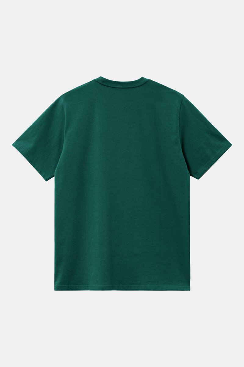 Carhartt WIP Short Sleeve Chase T-Shirt (Chervil/Gold) | T-Shirts