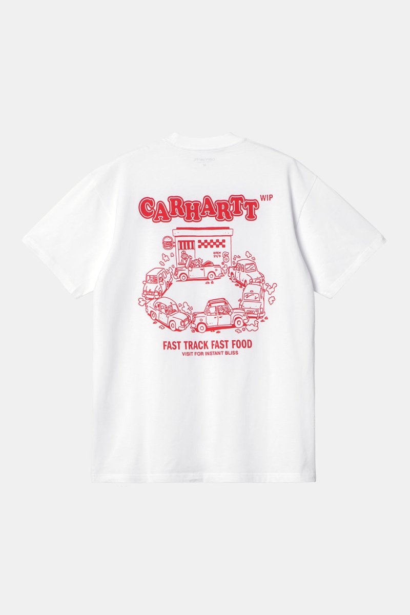 Carhartt WIP Short Sleeve Fast Food T-Shirt (White) | T-Shirts