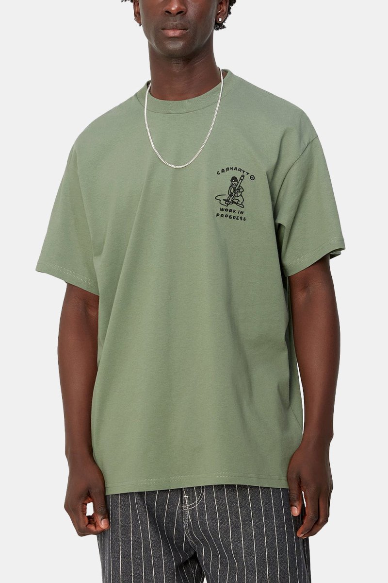 Carhartt WIP Short Sleeve Icon T-Shirt (Park Green/Black) | T-Shirts