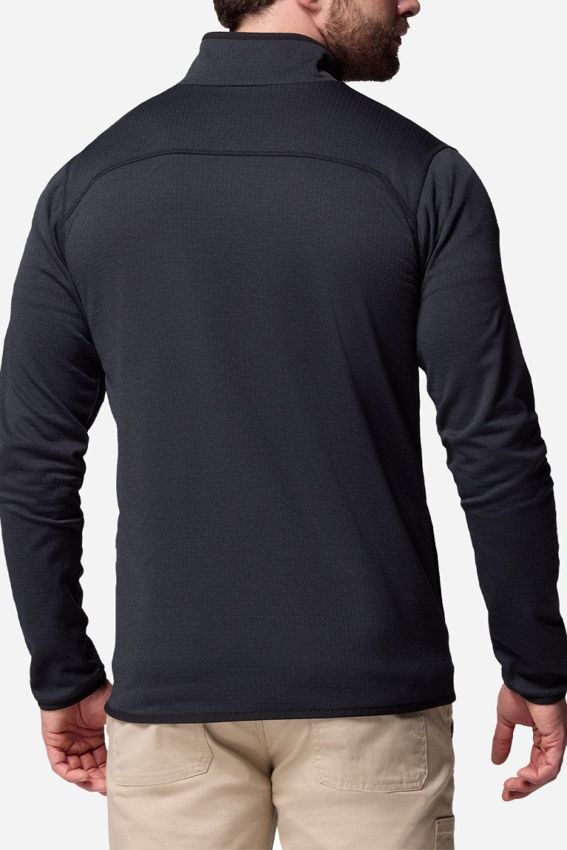 Columbia Essential Hike™ Grid Fleece Full Zip (Black) | Sweaters
