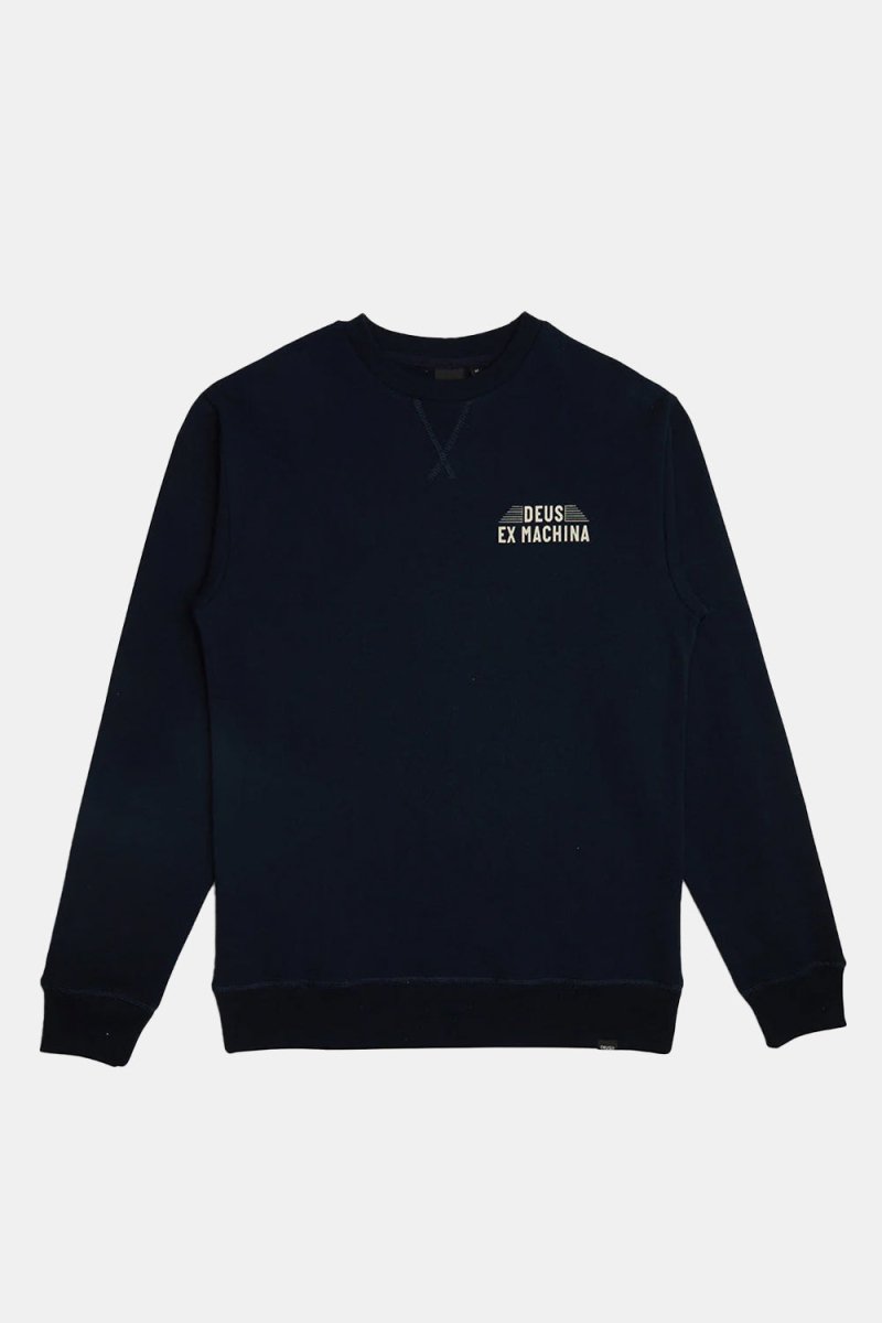 Deus Fender Crew Sweatshirt (Navy) | Sweaters