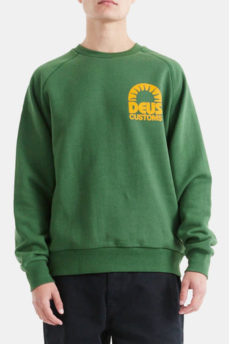Deus Melodies Crew Sweatshirt (Hillside Green) | Sweaters