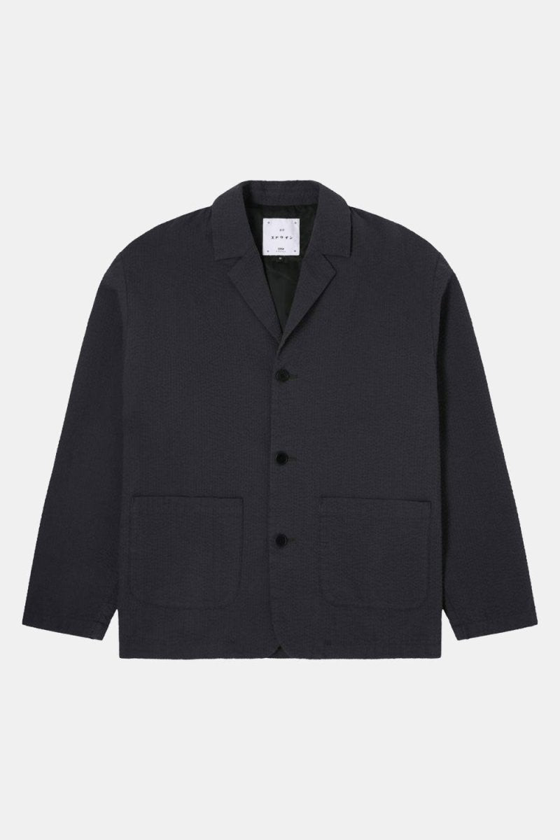 Edwin Edison Seersucker Blazer (Dark Grey) | Jackets