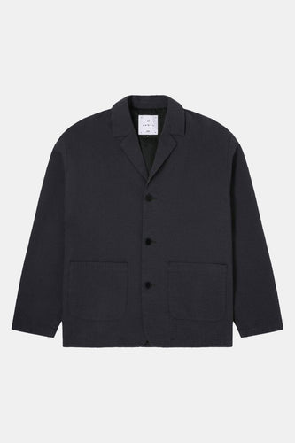 Edwin Edison Seersucker Blazer (Dark Grey) | Jackets