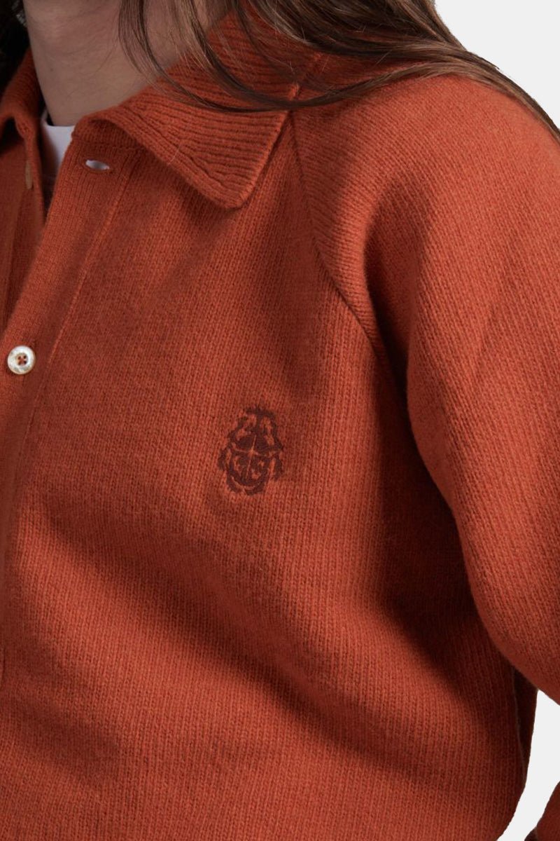 Edwin Mars Polo Cardigan (Orange) | Sweaters