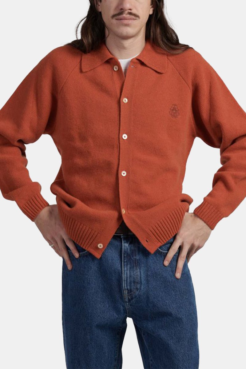 Edwin Mars Polo Cardigan (Orange) | Sweaters