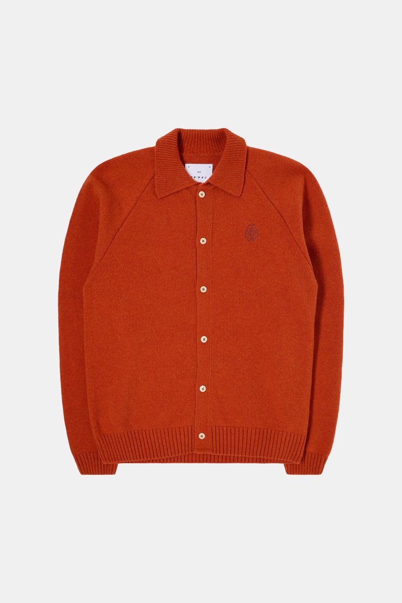 Edwin Mars Polo Cardigan (Orange) | Sweaters