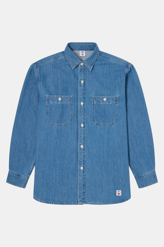 Edwin Right Hand Denim Work Shirt (Blue Light) | Shirts
