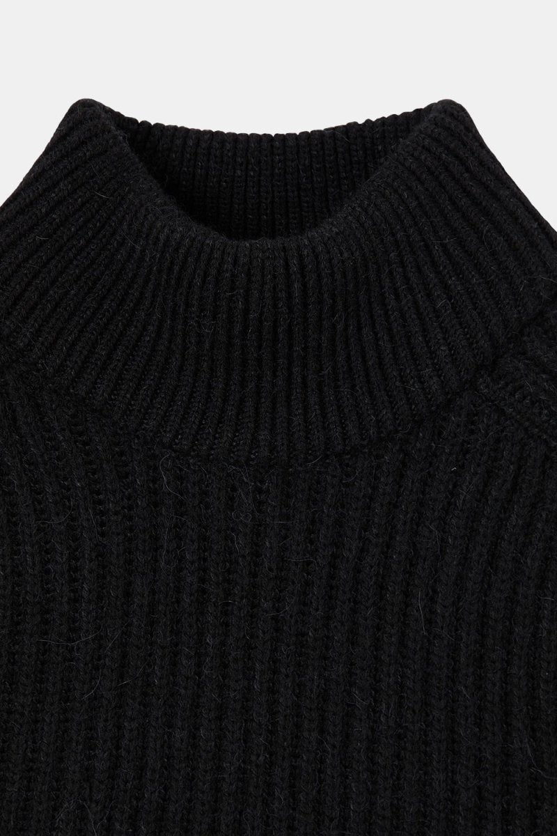 Edwin Roni High Collar Sweatshirt (Black) | Sweaters