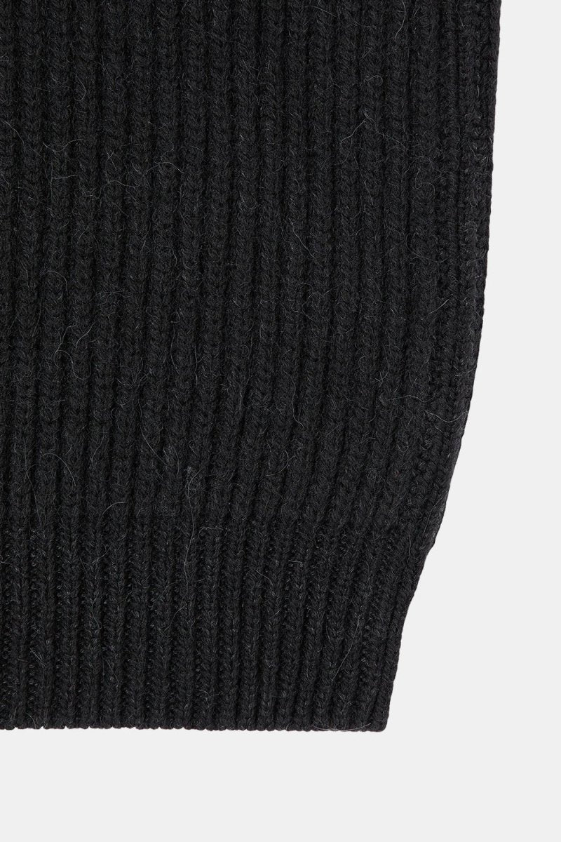 Edwin Roni High Collar Sweatshirt (Black) | Sweaters