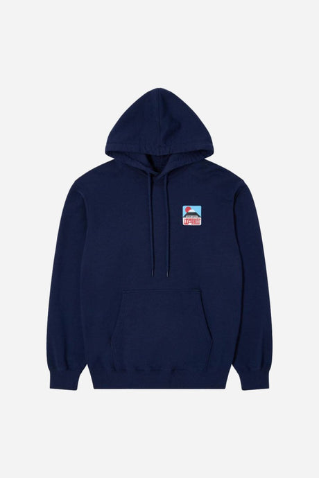 Edwin Sunset On Mount Fuji Hooded Sweatshirt (Maritime Blue) | Sweaters
