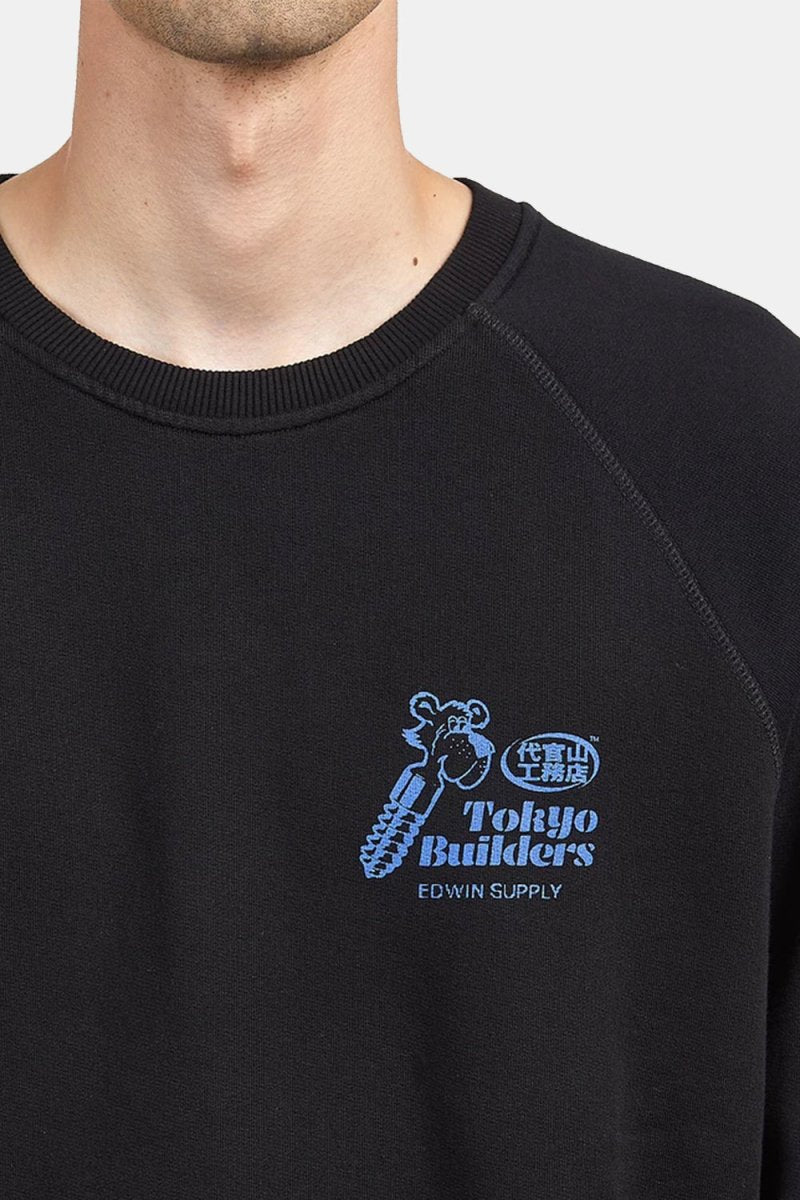 Edwin Tokyo Builders Heavy Sweatshirt (Black) | Sweaters