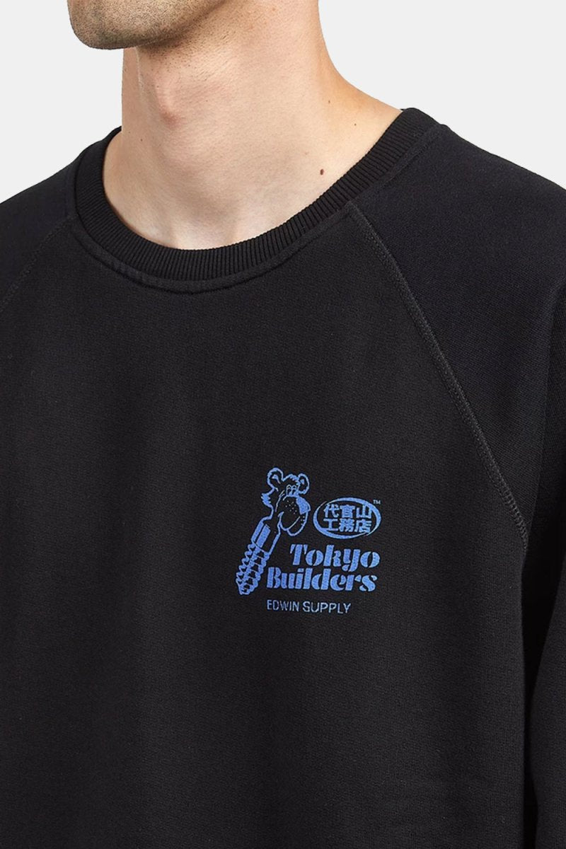Edwin Tokyo Builders Heavy Sweatshirt (Black) | Sweaters