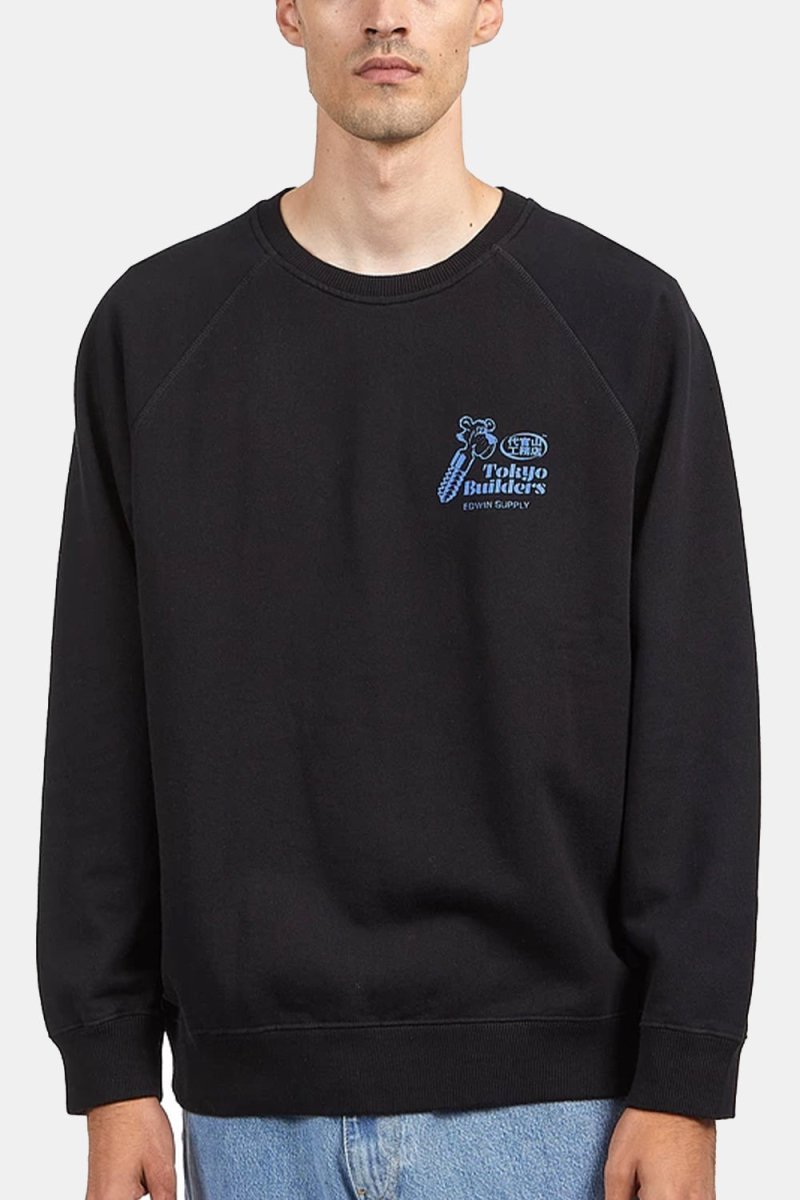 Edwin Tokyo Builders Heavy Sweatshirt (Black) | Sweaters