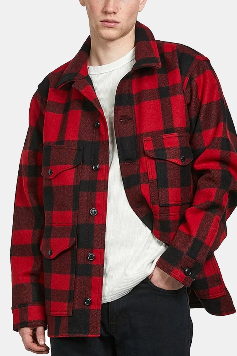 Filson Mackinaw Wool Cruiser Jacket (Red/Black Plaid) | Jackets