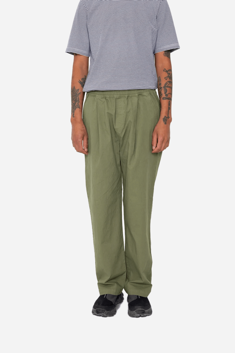 Folk Drawcord Loose Trouser (Light Olive Ripstop) | Trousers