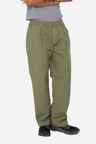 Folk Drawcord Loose Trouser (Light Olive Ripstop) | Trousers