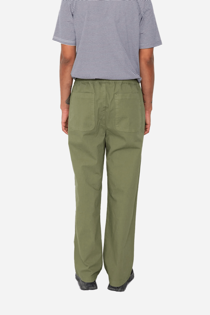 Folk Drawcord Loose Trouser (Light Olive Ripstop) | Trousers