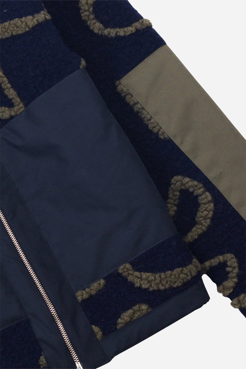 Folk Signal Fleece (Navy Circle Jacquard) | Sweaters