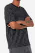 Folk Textured Stripe T-Shirt (Black/Ecru) | Shirts