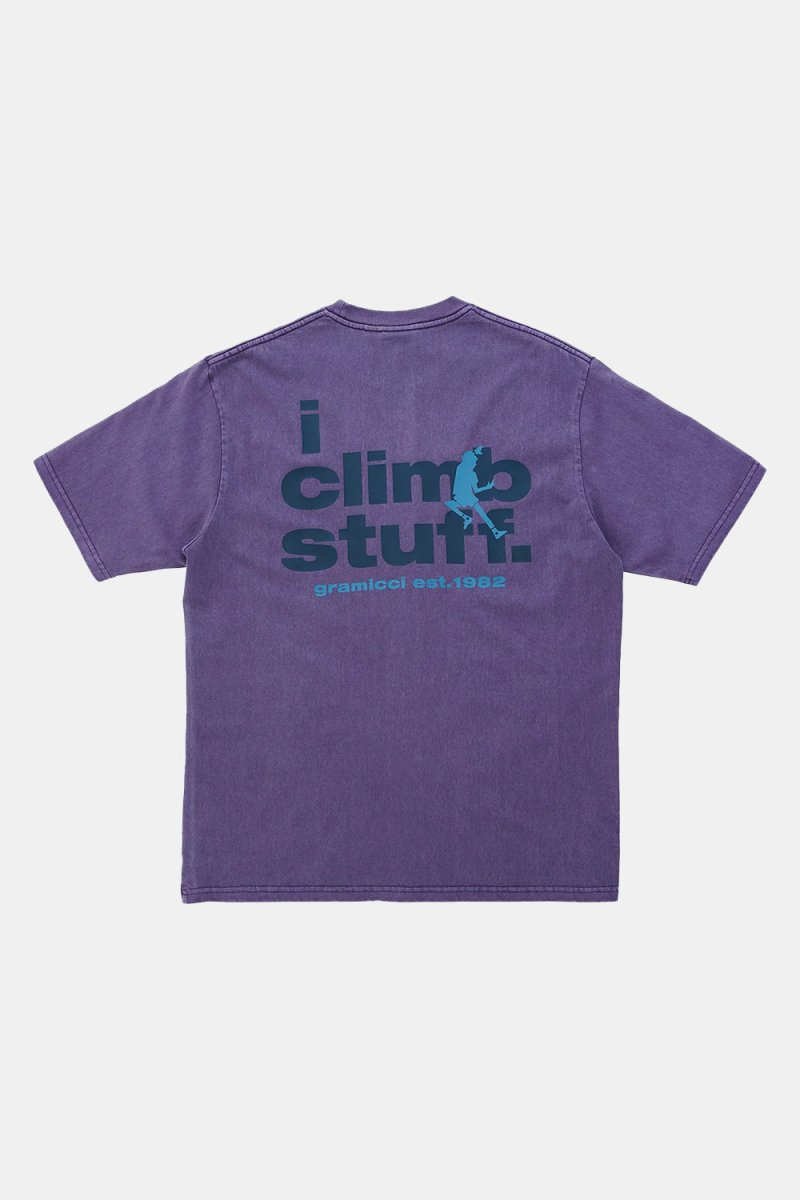 Gramicci I Climb Stuff T-Shirt (Purple Pigment) | T-Shirts