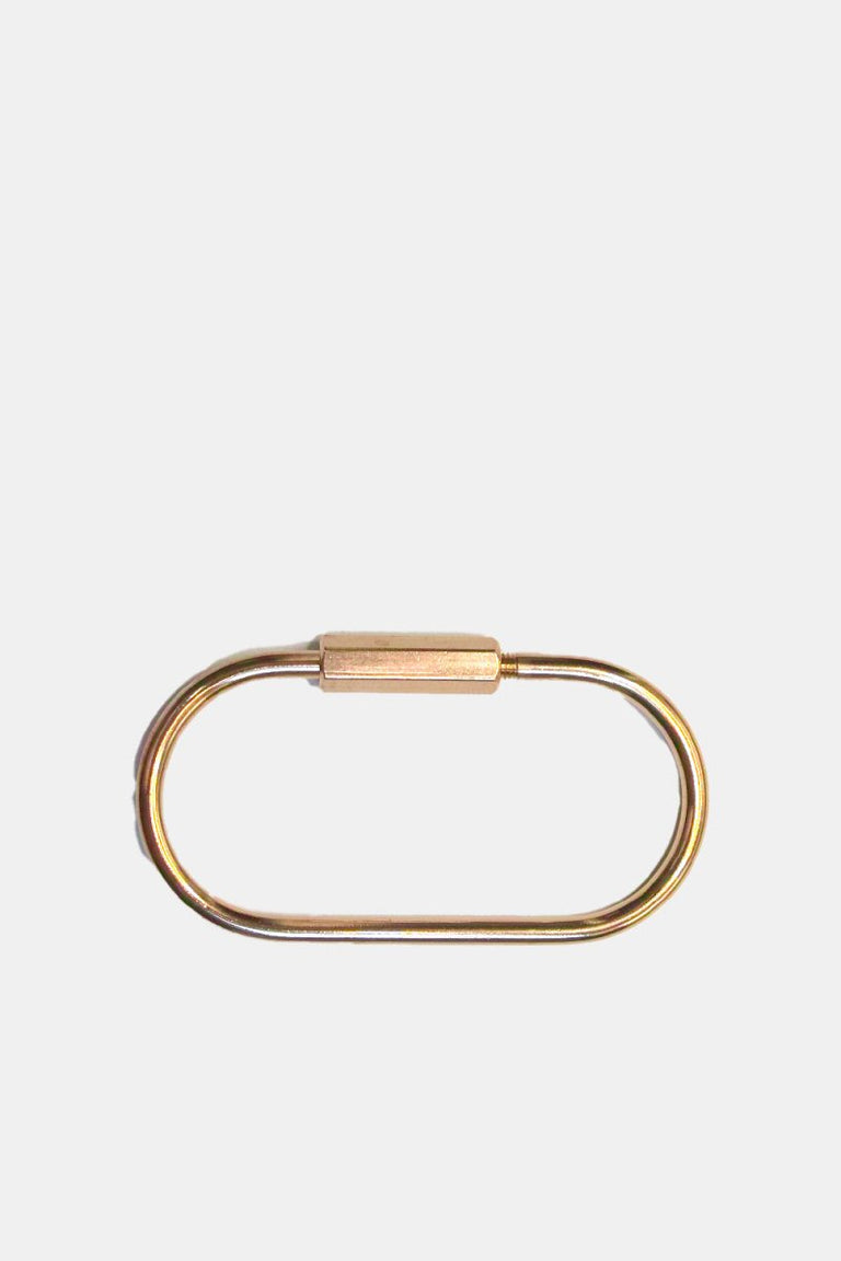 Half Dozen Loop Large Keyring (Brass) – Number Six