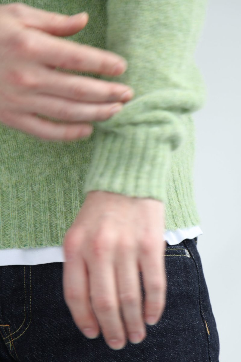 Half Dozen Shaggy Double-Brushed Crew (Spring Meadow) | Knitwear