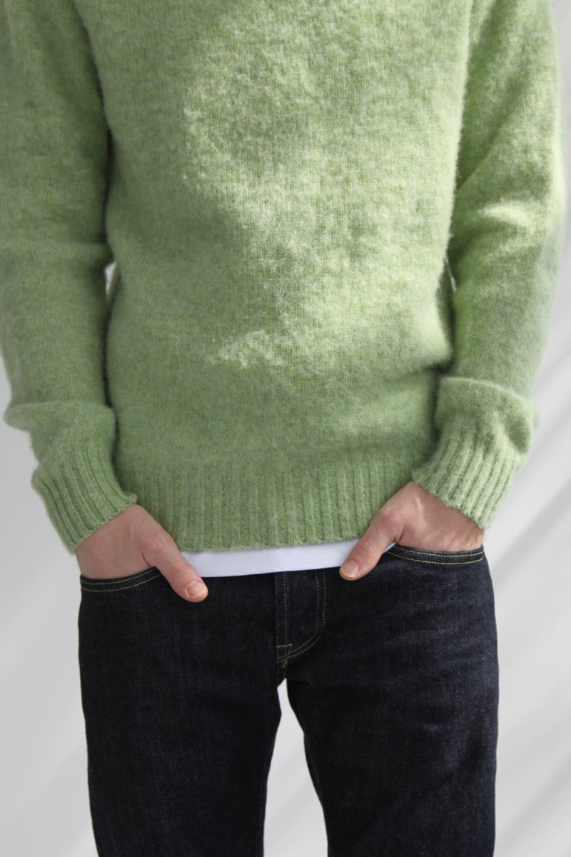 Half Dozen Shaggy Double-Brushed Crew (Spring Meadow) | Knitwear
