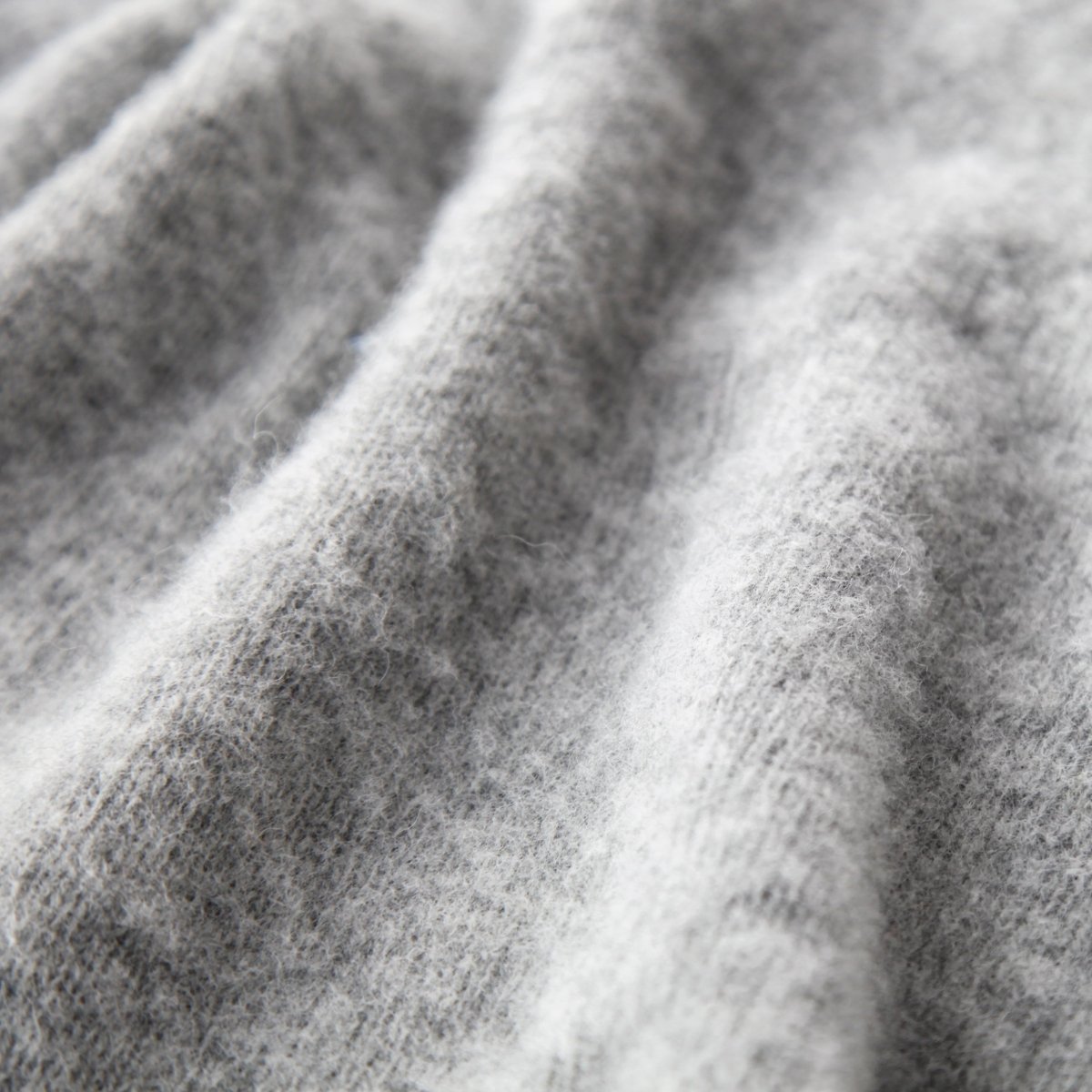 Half Dozen Shaggy Double-Brushed High Neck Crew (Silver Grey) | Knitwear