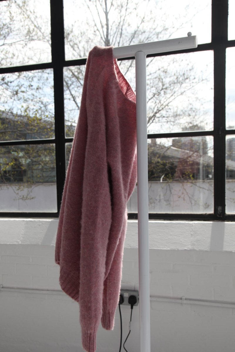 Half Dozen Super Soft Double Brushed Crew Neck (Heather Orchid) | Knitwear