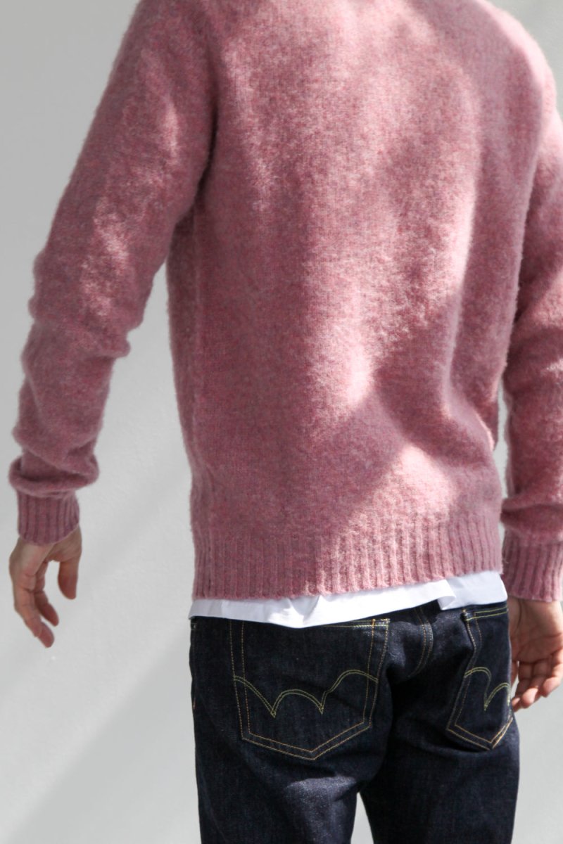 Half Dozen Super Soft Double Brushed Crew Neck (Heather Orchid) | Knitwear