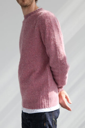 Half Dozen Super Soft Double Brushed Crew Neck (Heather Orchid) | Knitwear