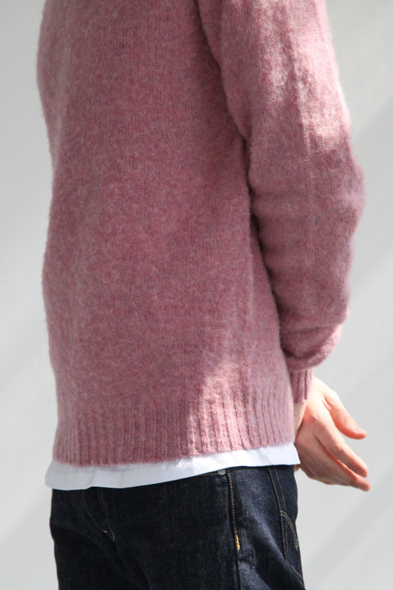 Half Dozen Super Soft Double Brushed Crew Neck (Heather Orchid) | Knitwear