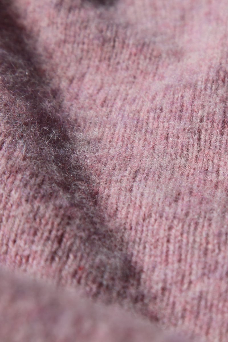 Half Dozen Super Soft Double Brushed Crew Neck (Heather Orchid) | Knitwear