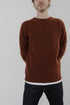 Half Dozen Super-Soft Double Brushed Crew Neck Knitted Jumper (Rust) | Knitwear