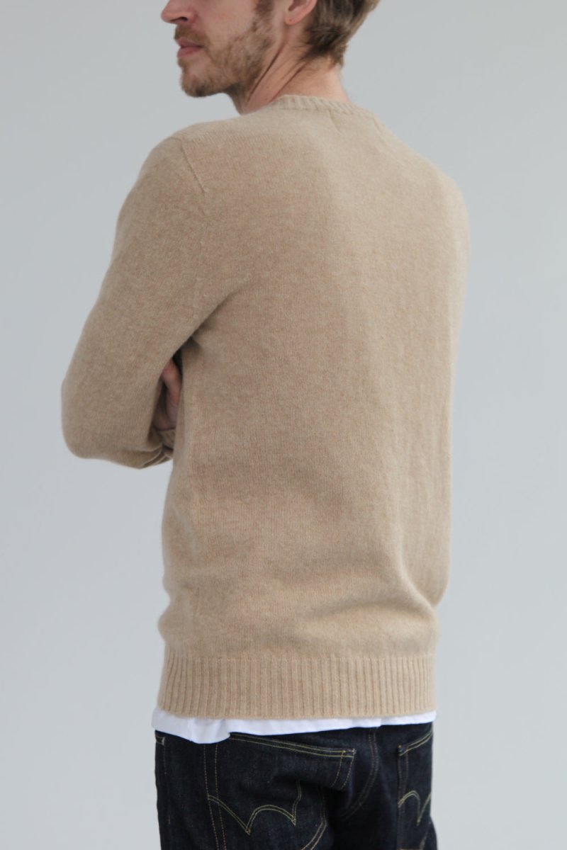 Half-Dozen Supersoft Wool & Baby Alpaca Crew (Niger Cream) | Knitwear