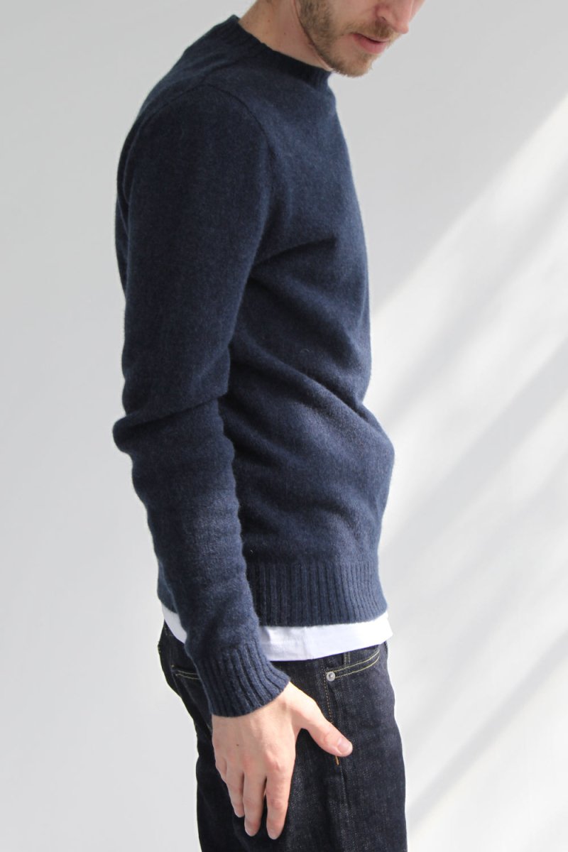 Half-Dozen Supersoft Wool &amp; Cashmere Crew (Bakjal Navy) | Knitwear