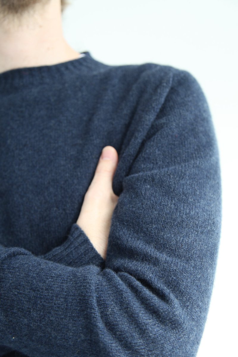 Half-Dozen Supersoft Wool &amp; Cashmere Crew (Bakjal Navy) | Knitwear