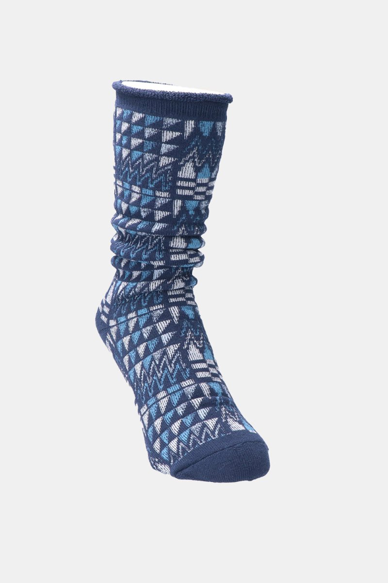 Kinari Recycled Cotton Salish Rug Pattern Crew (Blue) – Number Six