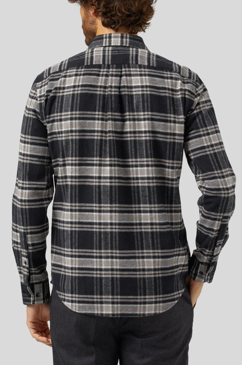 Portuguese Flannel B&amp;B Checked ESP Shirt (Black / Grey) | Shirts