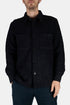 Portuguese Flannel Knited Herringbone Overshirt Shirt (Navy) | Shirts