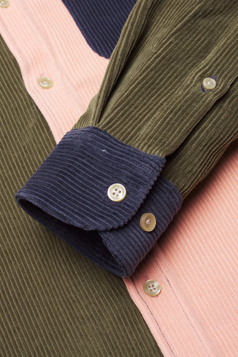 Portuguese Flannel Lobo Patchwork Cotton-Cord Shirt (Multi) | Shirts