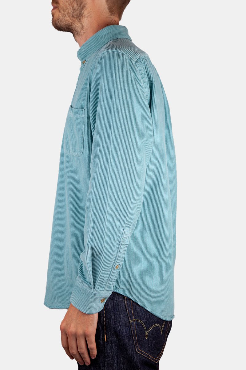 Portuguese Flannel Thick Lobo Cotton-Corduroy Shirt (Turquoise) | Shirts