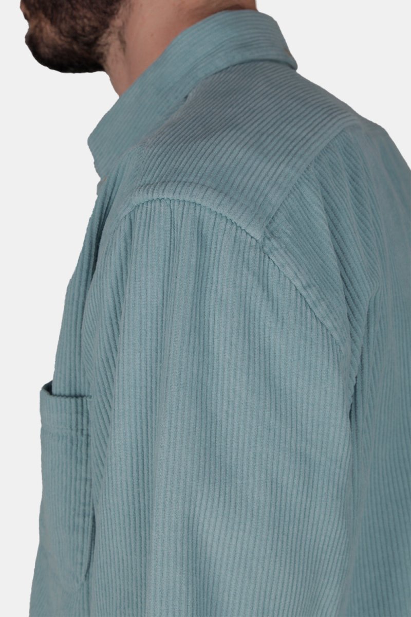 Portuguese Flannel Thick Lobo Cotton-Corduroy Shirt (Turquoise) | Shirts