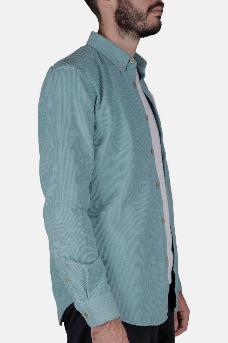 Portuguese Flannel Thick Lobo Cotton-Corduroy Shirt (Turquoise) | Shirts